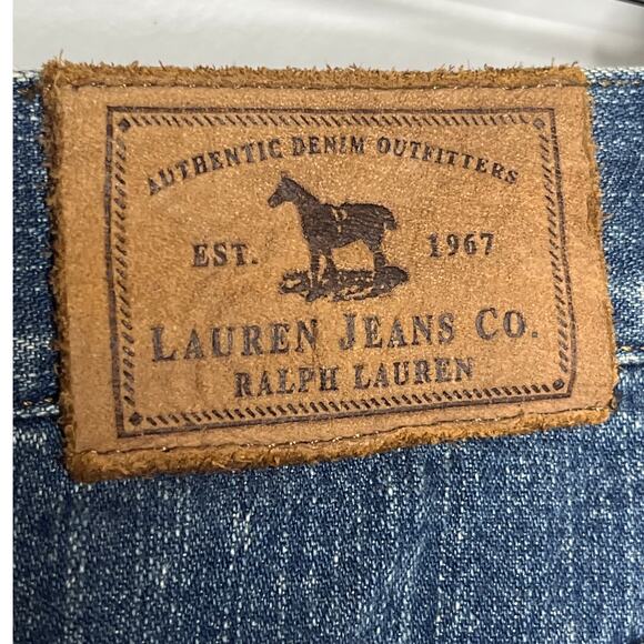 Ralph Lauren Lauren Jeans Co Blue Denim Jean Skirt Women Size 4 Back Slit - Picture 4 of 7